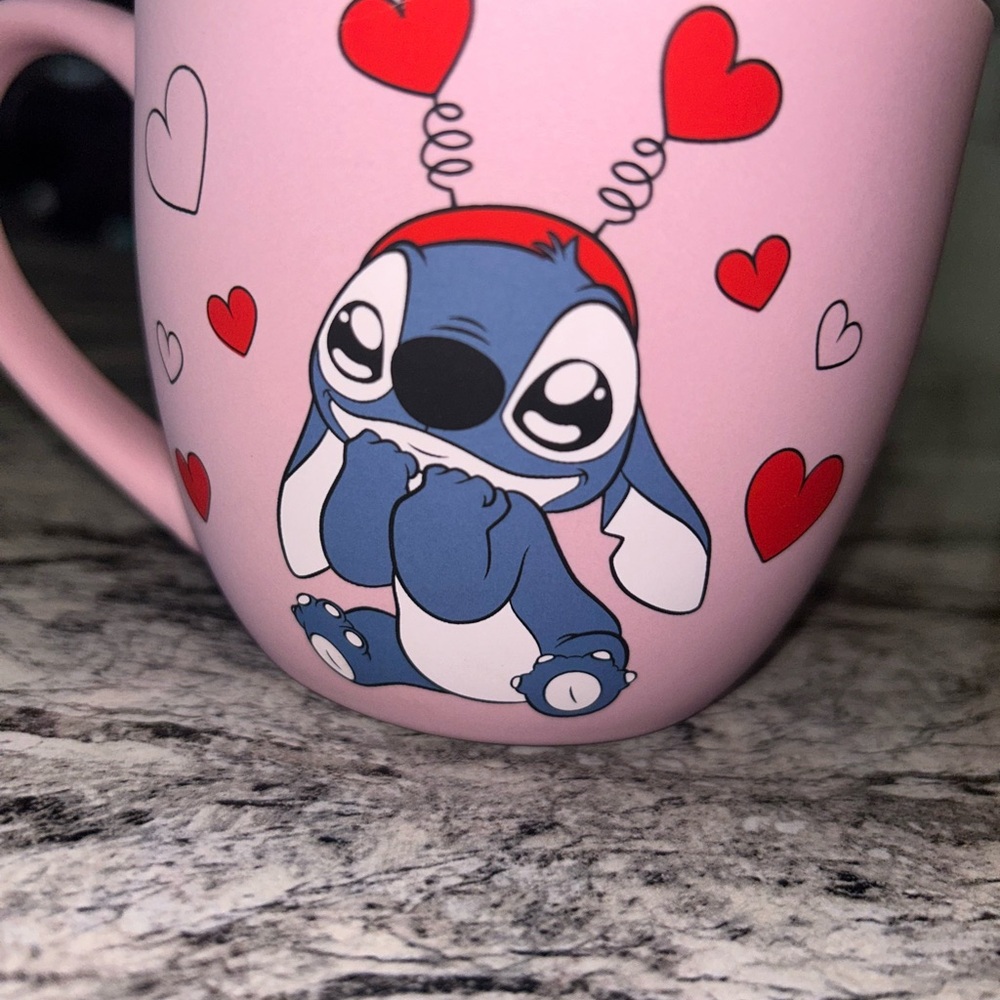 Disney Stitch Pink Heart Mug